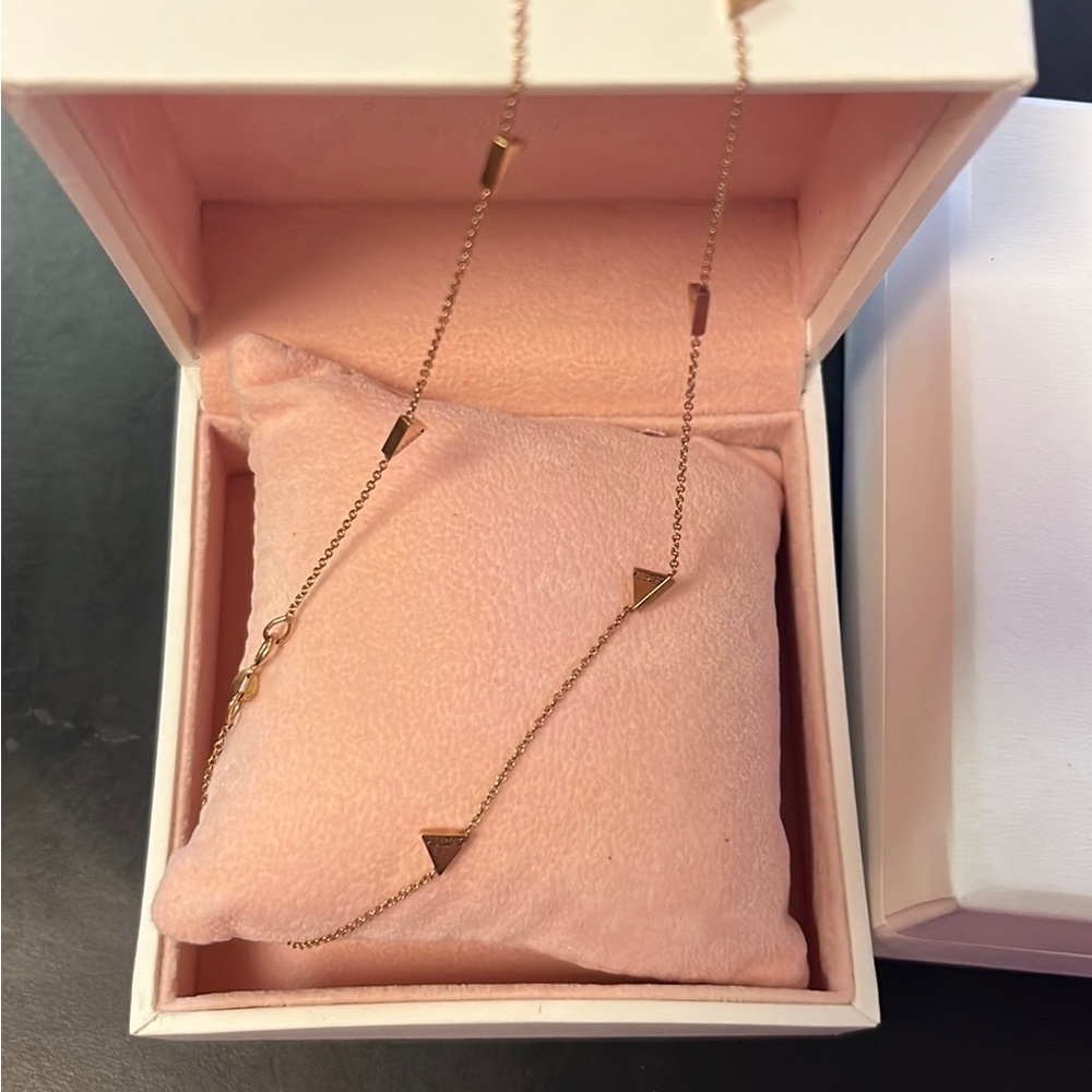 Jennifer Meyer 18kt Rose Gold Triangle Necklace includes box
